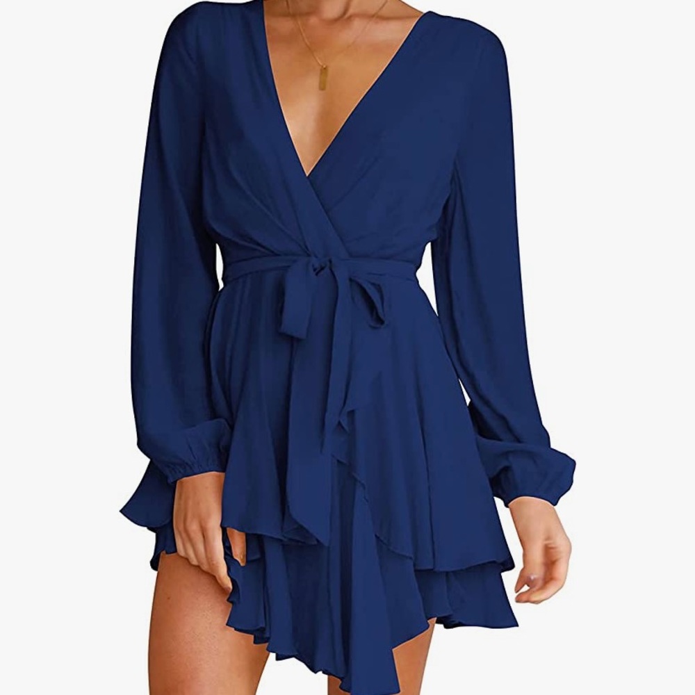 Navy long sleeve dress